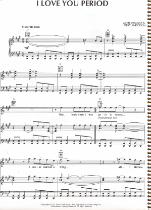 Picture of I Love You Period, Terry Anderson, recorded by Don Baird, sheet music