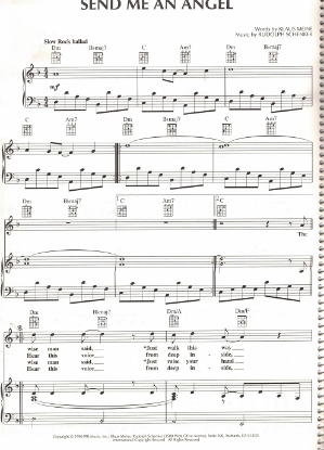 Picture of Send Me An Angel, Klaus Meine & Rudolph Schenker, recorded by Scorpions, sheet music