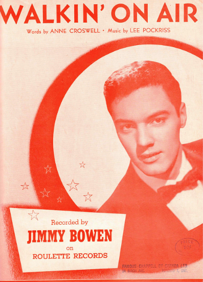 Picture of Walkin' On Air, Anne Croswell & Lee Pockriss, recorded by Jimmy Bowen, sheet music