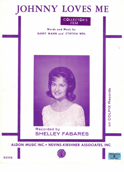 Picture of Johnny Loves Me, Barry Mann & Cynthia Weil, recorded by Shelley Fabares