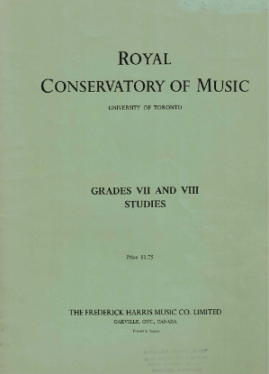 Picture of 1968, Royal Conservatory of Music, Piano Studies Grades 7 & 8, 1968 Edition, University of Toronto, sheet music folio