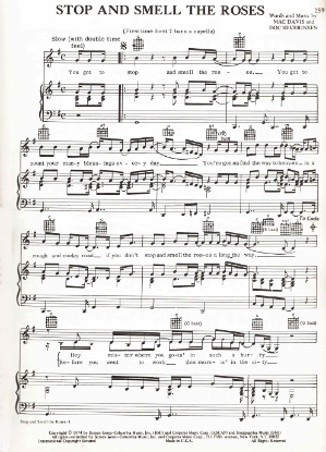 Picture of Stop and Smell the Roses, Mac Davis & Doc Severinsen, recorded by Mac Davis, sheet music