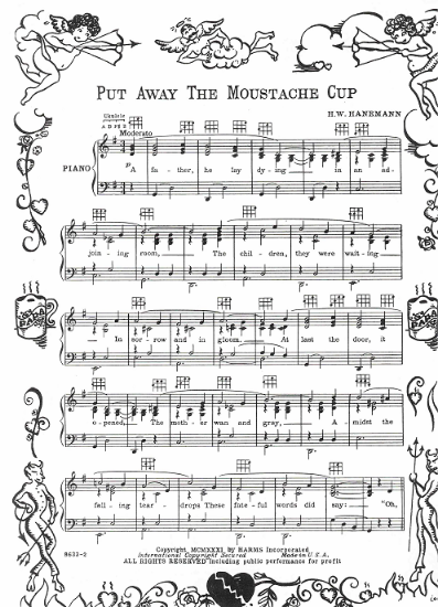 Picture of Put Away the Moustache Cup, H. W. Hanemann, sheet music
