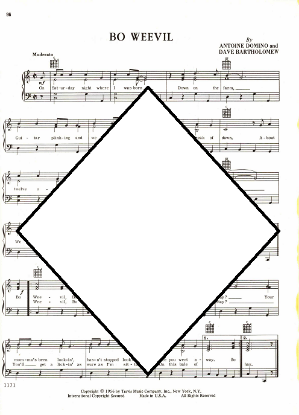 Picture of Bo Weevil, Antoine Domino & Dave Bartholomew, sheet music