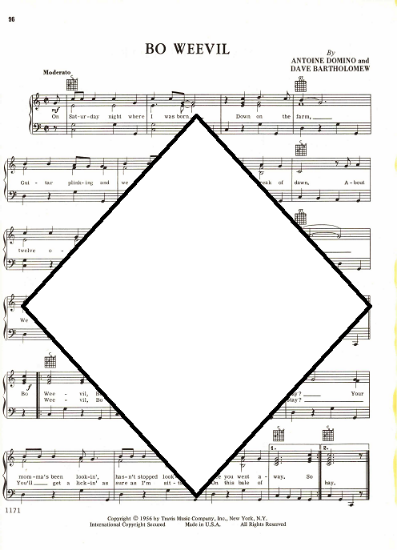 Picture of Bo Weevil, Antoine Domino & Dave Bartholomew, sheet music