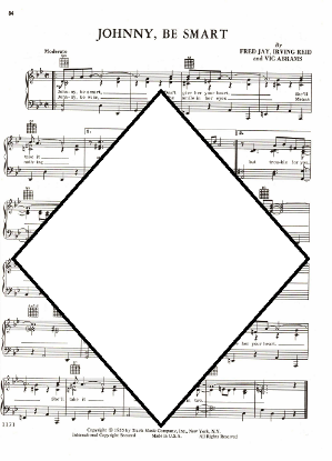 Picture of Johnny Be Smart, Fred Jay/ Irving Reid/ Vic Abrams, recorded by Sarah Vaughan, sheet music