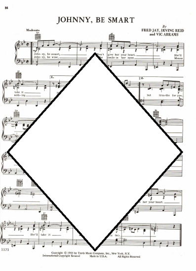 Picture of Johnny Be Smart, Fred Jay/ Irving Reid/ Vic Abrams, recorded by Sarah Vaughan, sheet music