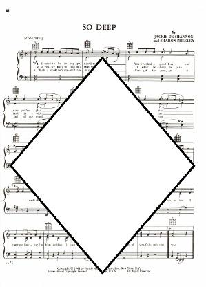 Picture of So Deep, Jackie De Shannon & Sharon Sheeley, recorded by Brenda Lee, sheet music