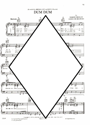 Picture of Dum Dum, Sharon Sheeley & Jackie De Shannon, recorded by Brenda Lee, sheet music