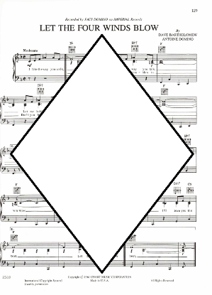 Picture of Let the Four Winds Blow, Antoine Domino & Dave Bartholomew, recorded by Fats Domino, sheet music