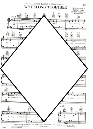 Picture of We Belong Together, Robert Carr/ Johnny Mitchell/ Sam Weiss, recorded by Robert & Johnny, sheet music