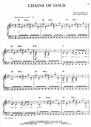 Picture of Chains of Gold, Paul Kennerley, recorded by Sweethearts of the Rodeo, sheet music