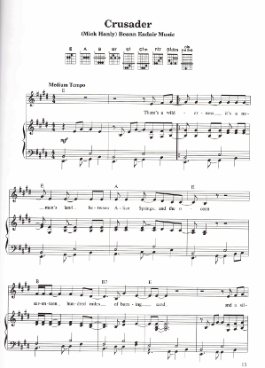 Picture of Crusader, Mick Hanly, recorded by Mary Black, sheet music