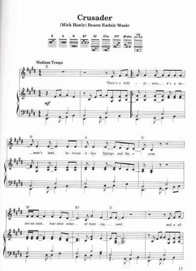 Picture of Crusader, Mick Hanly, recorded by Mary Black, sheet music