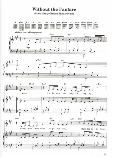 Picture of Without the Fanfare, Mike Hanly, recorded by Mary Black, sheet music