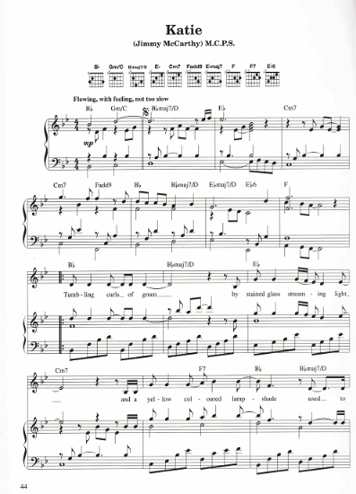 Picture of Katie, Jimmy McCarthy, recorded by Mary Black, sheet music