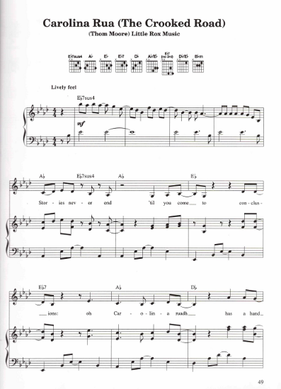 Picture of Carolina Rua (The Crooked Road), Thom Moore, recorded by Mary Black, sheet music