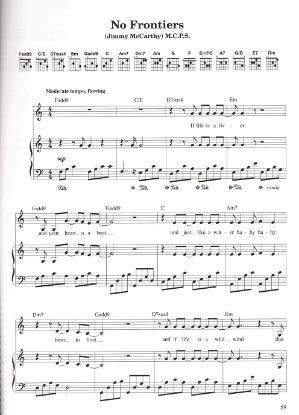 Picture of No Frontiers, JimmyMcCarthy, recorded by Mary Black, sheet music