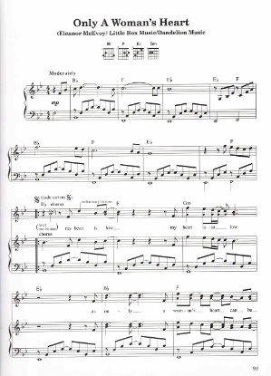 Picture of Only a Woman's Heart, Eleanor McEvoy, recorded by Mary Black, sheet music