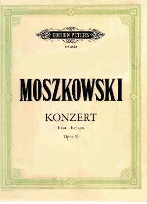 Picture of Concerto in E Major Opus 59, Moritz Moszkowski, piano duo, sheet music folio