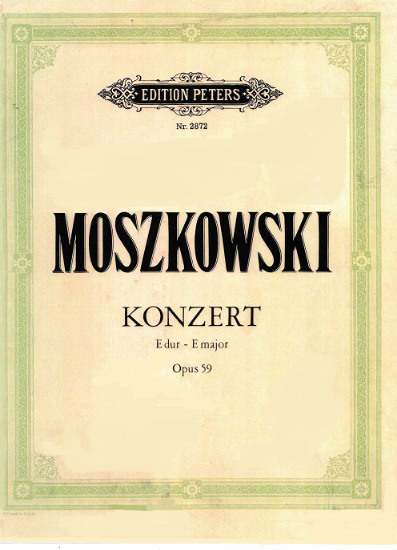 Picture of Concerto in E Major Opus 59, Moritz Moszkowski, piano duo, sheet music folio