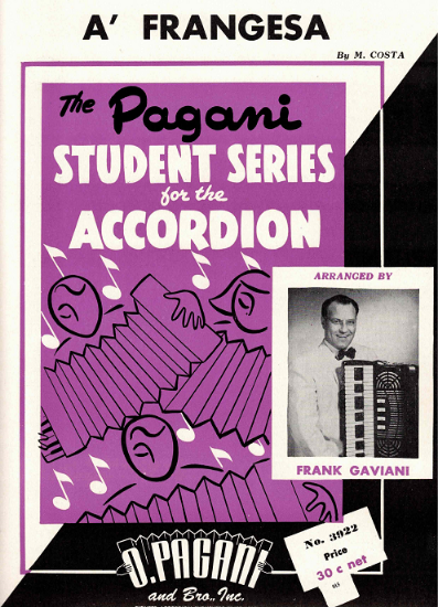 Picture of A' Frangesa, M. Costa, arr. Frank Gaviani, easy accordion solo sheet music