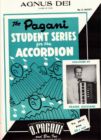 Picture of Agnus Dei, Georges Bizet, arr. Frank Gaviani, easy accordion solo sheet music