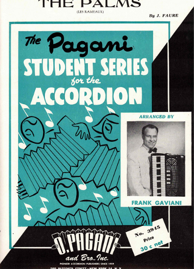 Picture of The Palms (Les Rameaux), J. Faure, arr. Frank Gaviani, easy accordion solo sheet music
