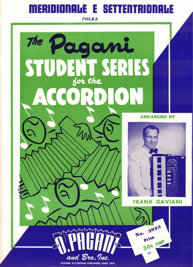 Picture of Meridionale e Settentrionale (medley of Oi ma Dammillo/ Da Milan Fin a Turin/ Ciao Ciao Addio Rosin), arr. Frank Gaviani, accordion solo