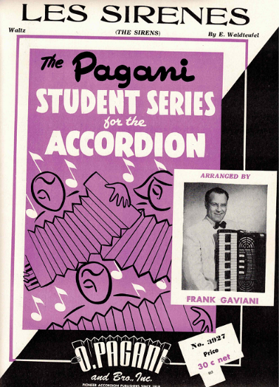 Picture of Les Sirenes, E. Waldteufel, arr. Frank Gaviani, easy accordion solo sheet music