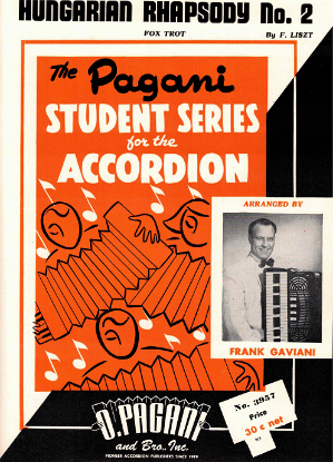 Picture of Hungarian Rhapsody No. 2, F. Liszt, arr. Frank Gaviani, easy accordion solo, sheet music