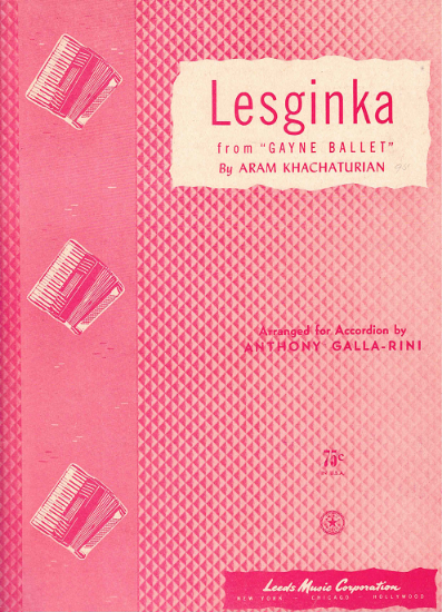 Picture of Lesginka, from "Gayne Ballet", Aram Khatchaturian, arr. Anthony Galla-Rini, accordion solo 