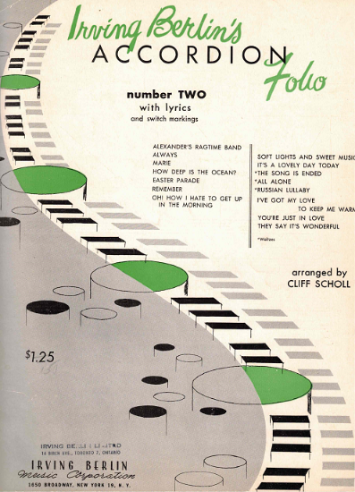 Picture of Irving Berlin's Accordion Folio Number Two, arr. Cliff Scholl