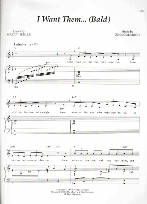 Picture of I Want Them...(Bald), Marcy Heisler & Zina Goldrich, sheet music