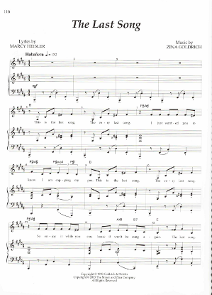 Picture of The Last Song, Marcy Heisler & Zina Goldrich, sheet music