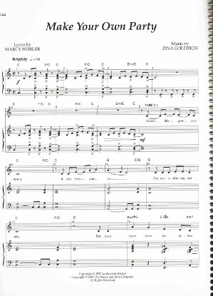 Picture of Make Your Own Party, Marcy Heisler & Zina Goldrich, sheet music