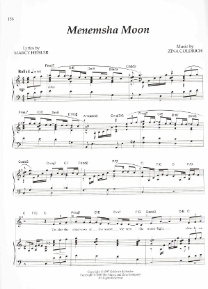 Picture of Menemsha Moon, Marcy Heisler & Zina Goldrich, sheet music