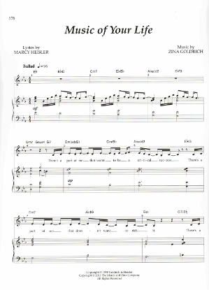 Picture of Music of Your Life, Marcy Heisler & Zina Goldrich, sheet music