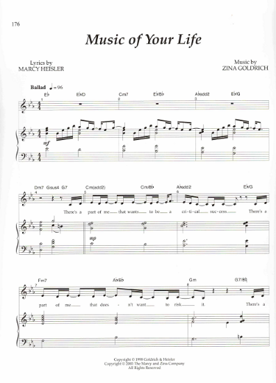 Picture of Music of Your Life, Marcy Heisler & Zina Goldrich, sheet music