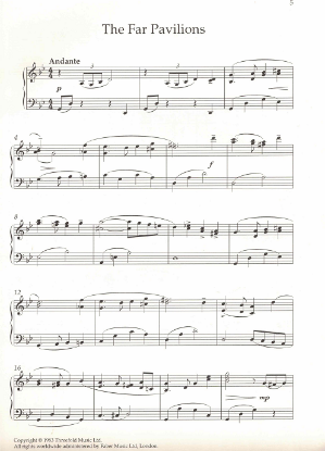 Picture of The Far Pavillions, TV title theme, Carl Davis, piano solo sheet music