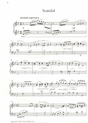 Picture of Scandal, movie title theme, Carl Davis, piano solo sheet music