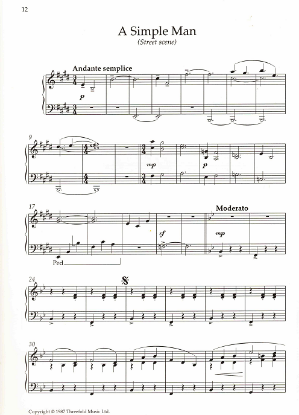 Picture of A Simple Man(Street Scene), ballet theme, Carl Davis, piano solo sheet music