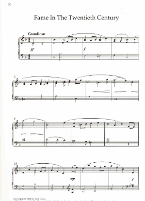 Picture of Fame in the Twentieth Century, TV series title theme, Carl Davis, piano solo sheet music
