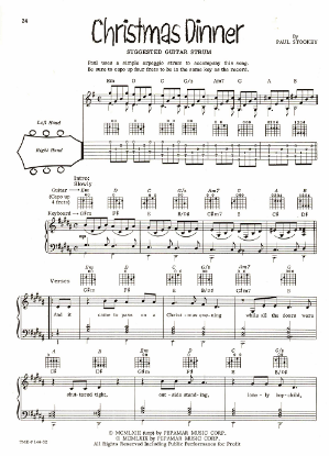 Picture of Christmas Dinner, Paul Stookey, recorded by Peter Paul & Mary, sheet music