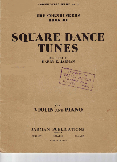 Picture of The Cornhuskers Book of (Canadian) Square Dance Tunes, arr. Harry E. Jarman, violin & piano, sheet music folio