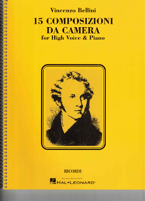 Picture of 15 Composizioni da Camera, Vincenzo Bellini, high voice & piano, sheet music songbook
