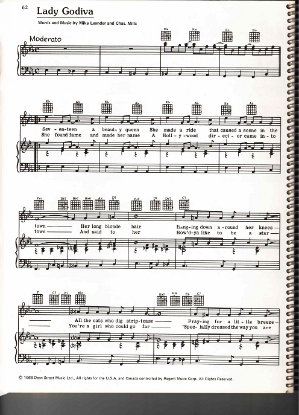 Picture of Lady Godiva, Mike Leander & Charles Mills, recorded by Peter & Gordon, sheet music