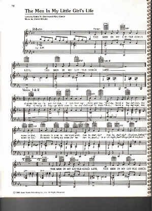 Picture of The Men in My Little Girl's Life, Eddie V. Deane/ Mary Candy/ Gloria Shayne, recorded by Mike Douglas, sheet music
