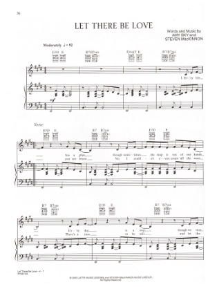 Picture of Let There Be Love, Amy Sky & Steven MacKinnon, as recorded by Anne Murray, sheet music
