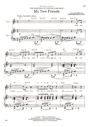 Picture of My New Friends, from "The Madwoman of Central Park West",  Leonard Bernstein, sheet music